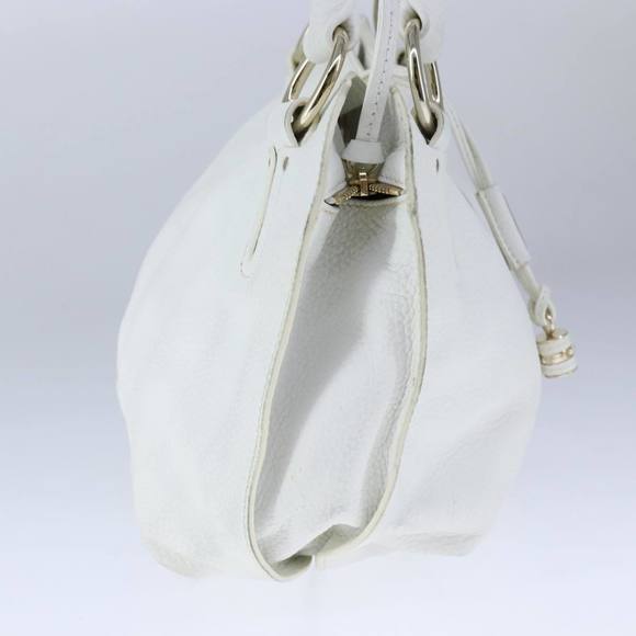 CELINE Hand Bag Leather White Auth 105488 - Picture 3 of 16